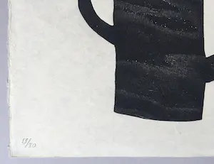 Klaas Gubbels - houtdruk 'Zwarte kan ’ - 2006 - oplage 30 kopen? Bied vanaf 350!