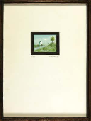 Willem van Malsen - Litho, Landschap verkocht voor € 35!