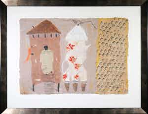 Liesbeth Rahder - Zeefdruk, From Day to Day II - Ingelijst (Groot!) verkocht voor € 35!