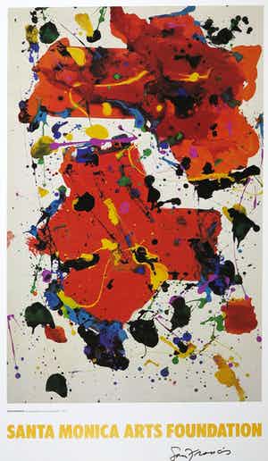 Sam Francis - Handgesigneerd affiche, Santa Monica Arts Foundation verkocht voor € 100!