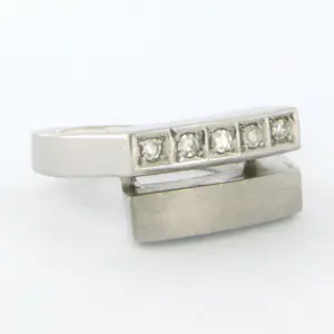 14k wit gouden ring bezet met single cut geslepen diamant 0.10ct - rm 16.25 kopen? Bied vanaf 390!