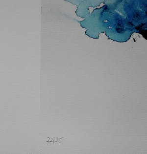 Armando - giclee: abstract - Komposition in blau - 2015 - ( oplage slechts 25 stuks) kopen? Bied vanaf 109!