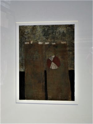 Marjan Smit - Glas Kunstenares - een bijzonder OLIEVERF op papier "Torens" - gesigneerd kopen? Bied vanaf 10!
