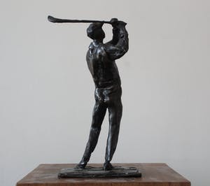 Karel Gomes - Bronzen beeld: Golfer kopen? Bied vanaf 450!