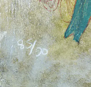 Shahid Parvez - Zeefdruk op geschept papier, Cherry - Ingelijst kopen? Bied vanaf 80!