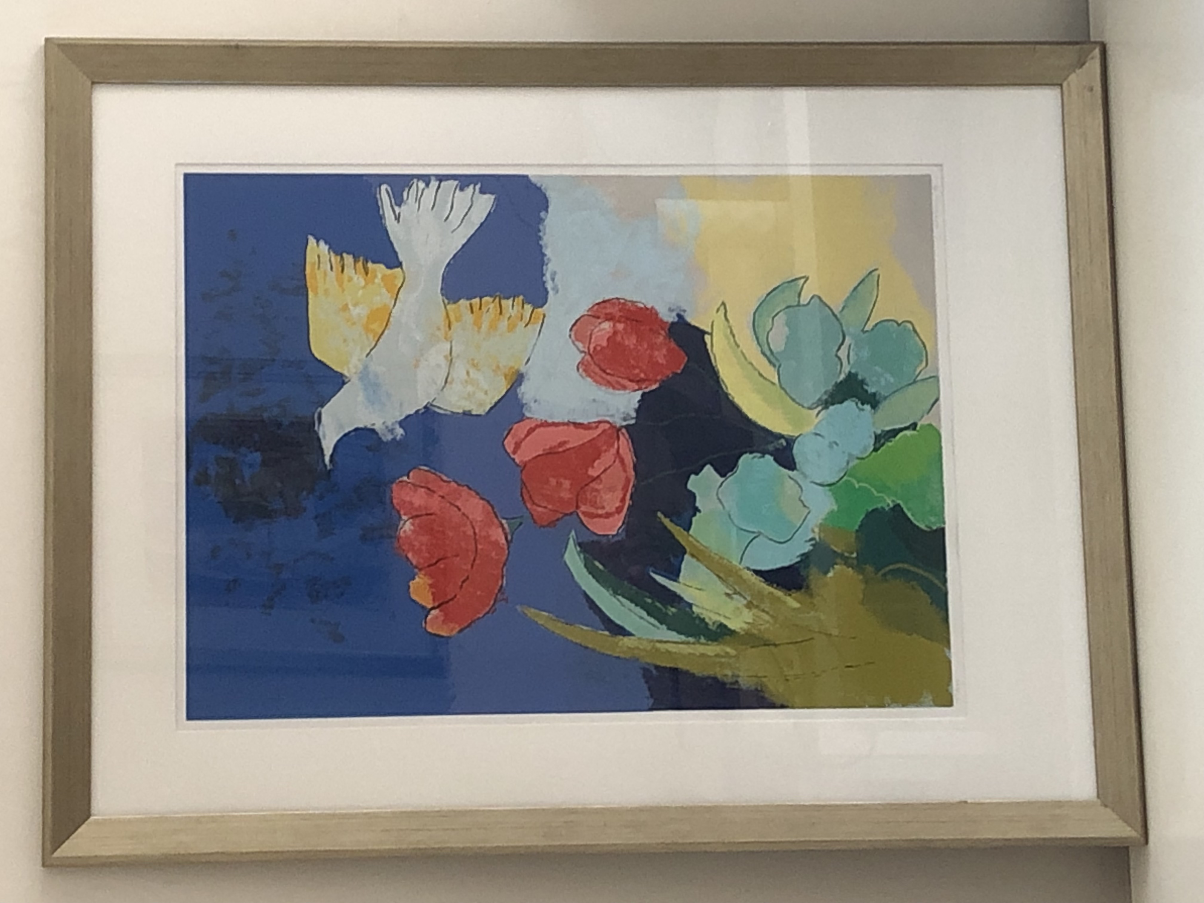 Buy Henk van Vessem - Compositie met bloemen en duif? Bid from 100!