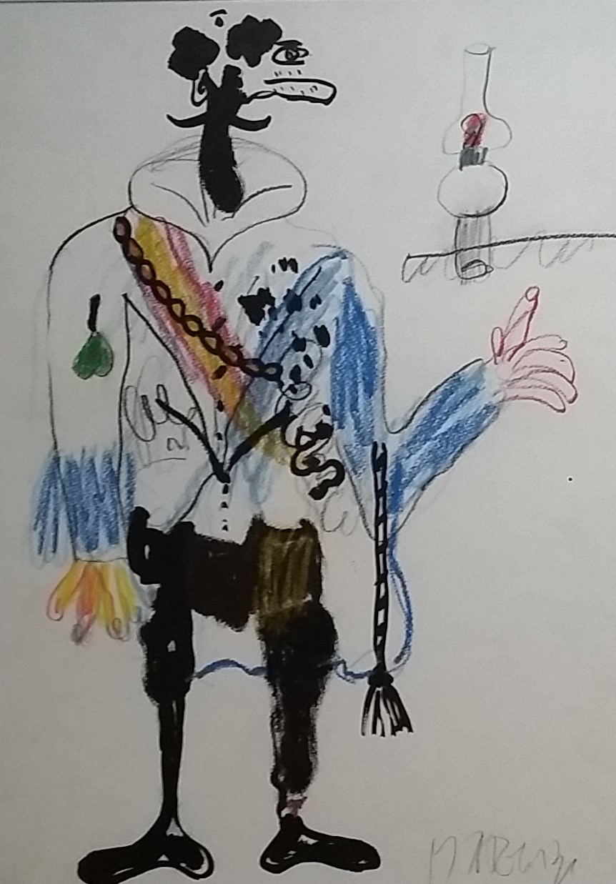 Anton Martineau - Aqaurel en pastel op papier / hommage de Velazquez kopen? Bied vanaf 375!