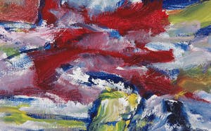 Anton Heyboer - Acryl op doek, Roeibootje in de haven - Ingelijst (Zeer groot) kopen? Bied vanaf 1000!