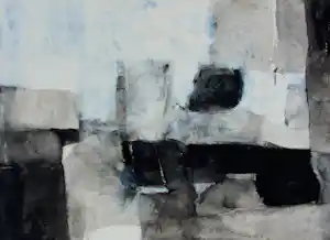 Nico Molenkamp - Olieverf op karton op hout - abstracte voorstelling verkauft für € 850!