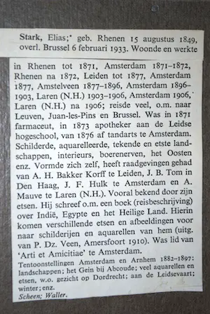 Elias Stark - aan de Linge - ets 1889 kopen? Bied vanaf 25!