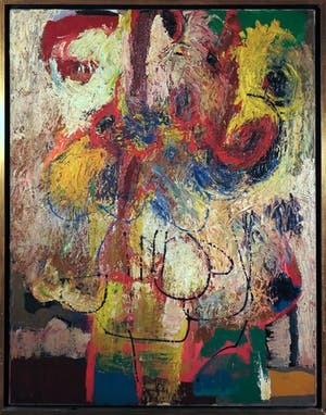 Jan Engelchor - Olieverf op doek, Abstractie - Ingelijst (Groot) kopen? Bied vanaf 500!