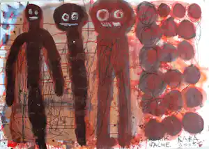 Michel Rabanelly - "AFRIK HACHE" 2005 - Gemälde - UNIKAT- handsigniert verkauft für € 199!