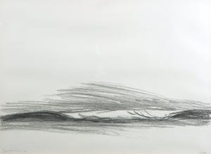 Paul Overhaus - Houtskool, Geabstraheerde Golf - Ingelijst kopen? Bied vanaf 1!