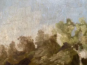 Niet of onleesbaar gesigneerd - Dorpzicht met hooikar kopen? Bied vanaf 1!