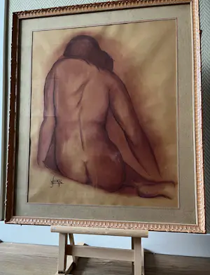 Joub Wiertz - Zittend naakt kopen? Bied vanaf 250!