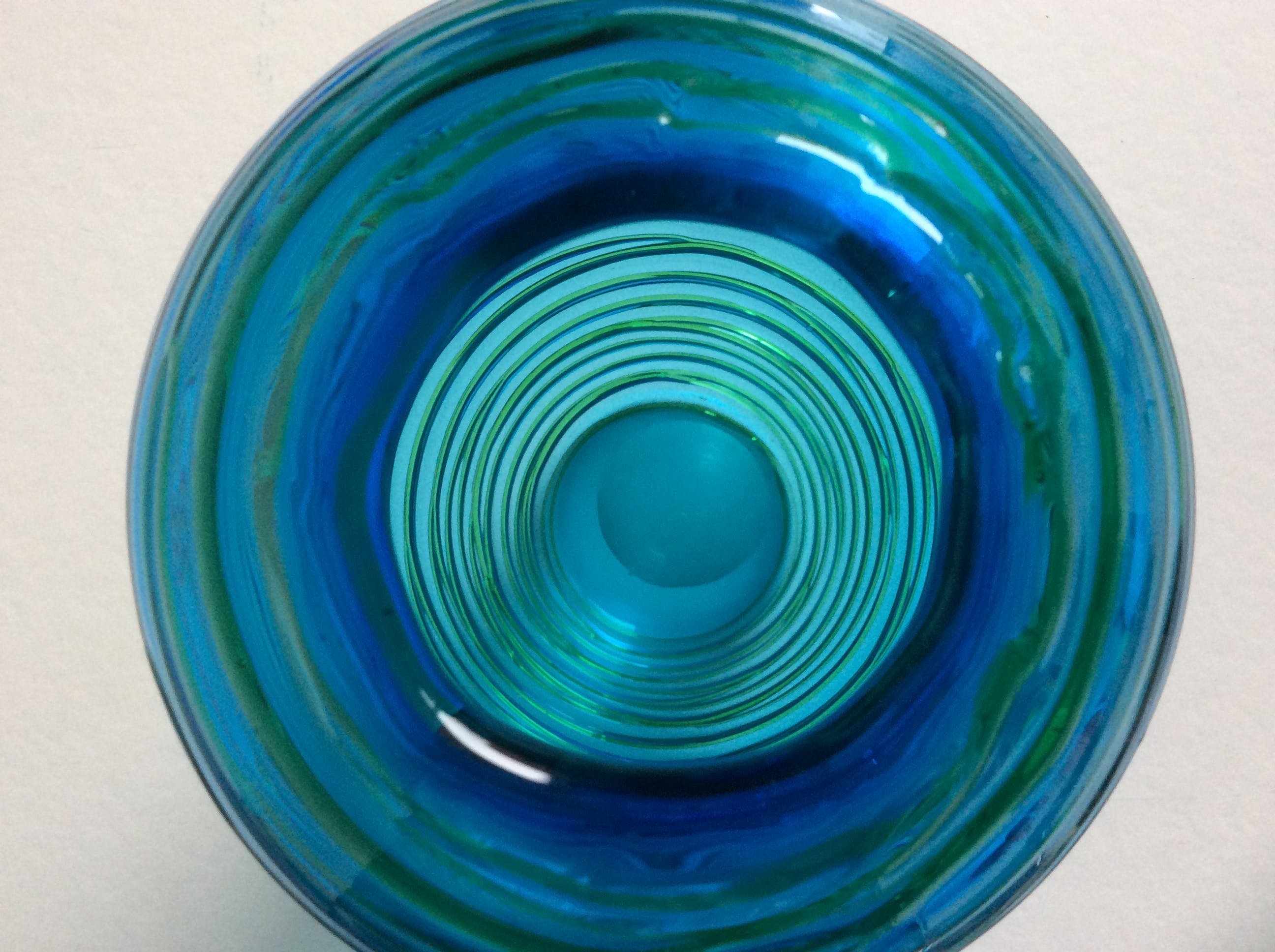 Venini - Fulvio Bianconi - blauwe vaas met groen glasdraad kopen? Bied vanaf 395!