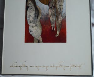 Ans Wortel - Gouache , “Met belangstelling voor.....” - gesigneerd & ingelijst – 1978 kopen? Bied vanaf 350!