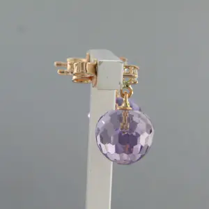 18k rose gouden oorhangers met amethist en briljant geslepen diamant tot.0.09ct kopen? Bied vanaf 280!