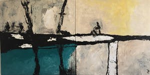 John Foppen - Cold Winter.....# K02. DipTych . GROOT. kopen? Bied vanaf 195!