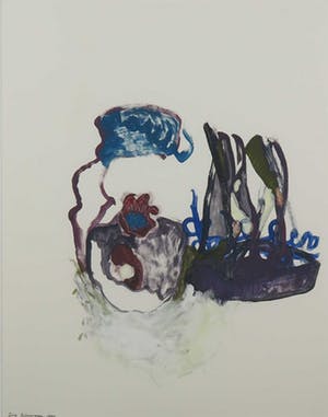 Niet of onleesbaar gesigneerd - Gouache, Zonder titel - Ingelijst kopen? Bied vanaf 1!
