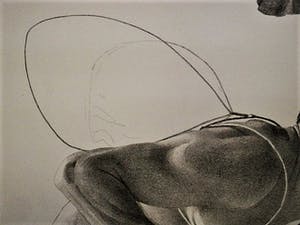 Rodolfo Meli - vermaard Toscaans Graficus - Groot Litho " Zelfportret als Icarus" gesigneerd kopen? Bied vanaf 30!