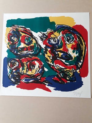 Karel Appel - three heads kopen? Bied vanaf 599!