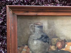 Cornelis Kievit - stilleven met vis, uien en kan kopen? Bied vanaf 85!