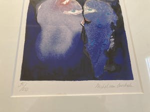 Michel van Overbeeke - kleurenets met twee kussende figuren kopen? Bied vanaf 70!