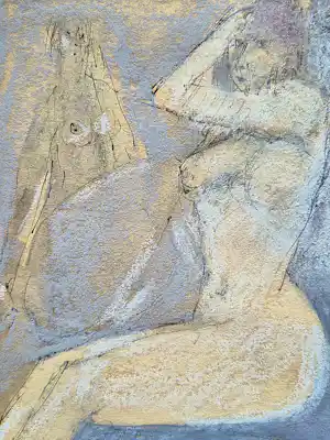 Buy Theo Beerendonk - jaren 50 - expressionistische gemengde techniek- "naakte dames" gesigneerd? Bid from 52!