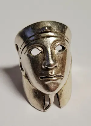 Zilveren Vintage Egyptische Farao Statement Ring  circa 1950. kopen? Bied vanaf 55!