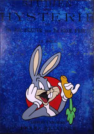 Jan Bollaert - Gemengde techniek op board, Hysterie/BL (Groot) verkocht voor € 70!