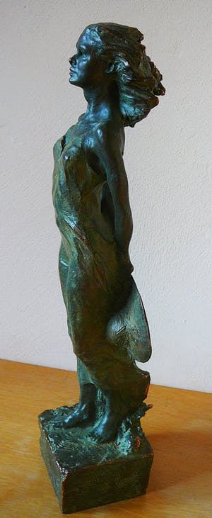 Joan Miro - Dame met hoed voor InverArt -brons verguld 1995- kopen? Bied vanaf 175!