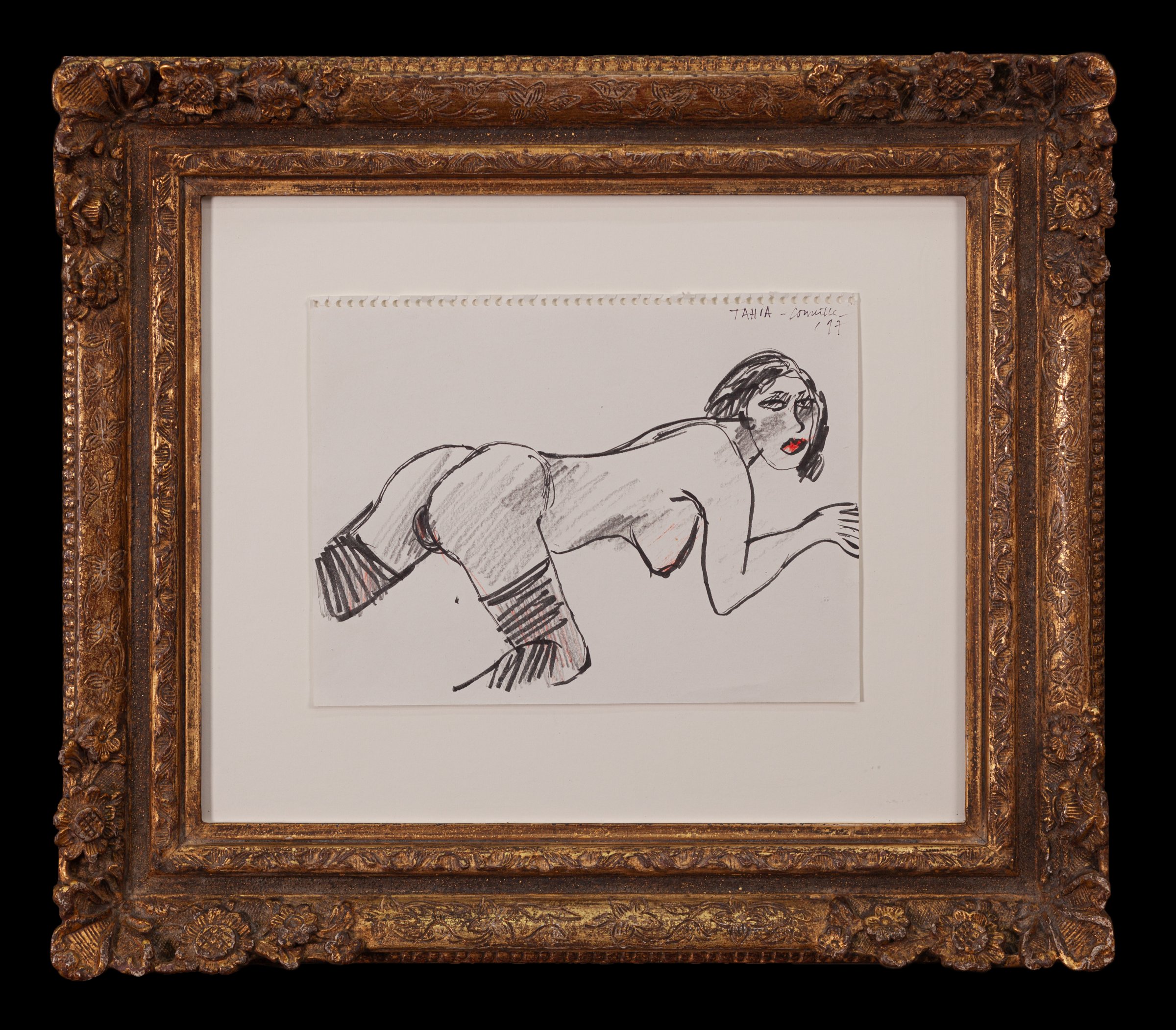 Buy Corneille - Ingelijste gemengde techniek: Tahia - 1997? Bid from 1250!