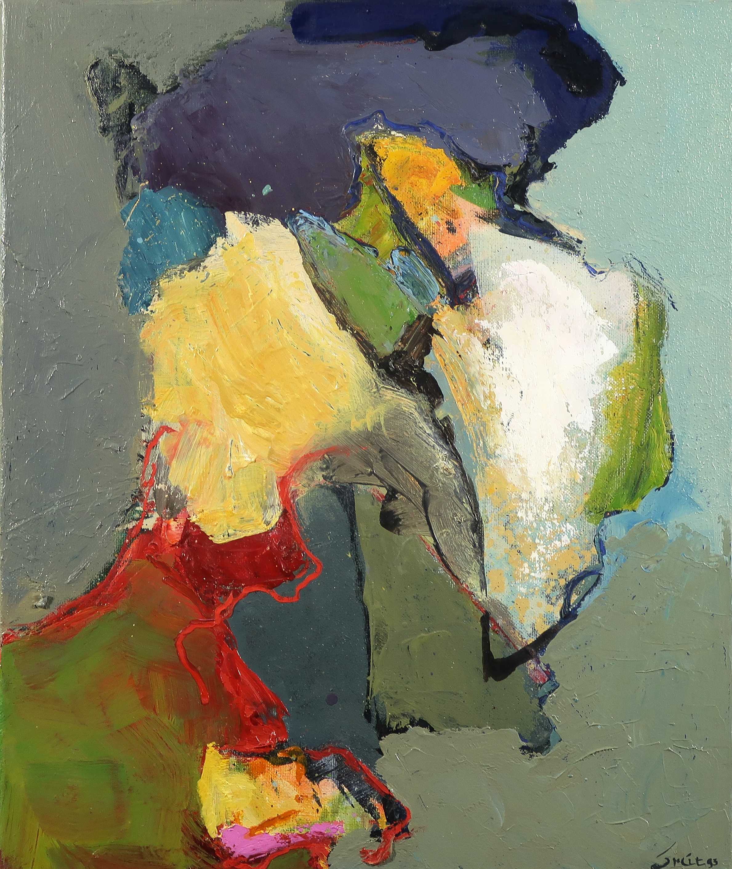 Koos Smit - Acryl op doek, Abstracte compositie - Ingelijst kopen? Bied vanaf 50!