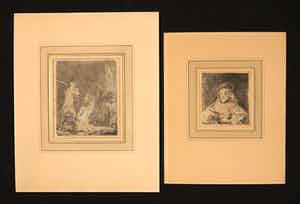 Rembrandt van Rijn - De kaartspeler + De onthoofding van Johannes de Doper verkocht voor € 1!