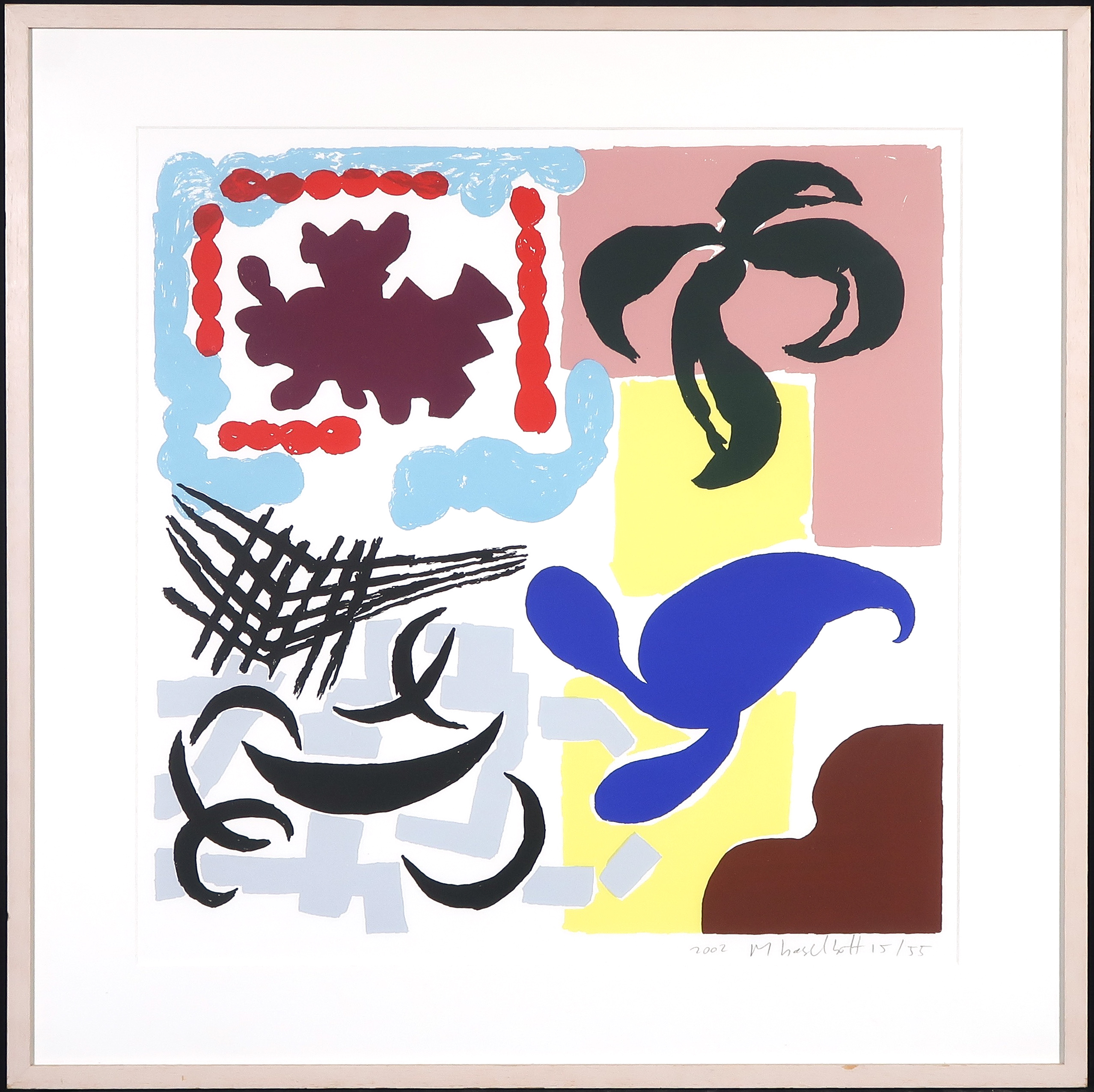 Marianne Haselhoff - Zeefdruk, Zonder titel - Ingelijst kopen? Bied vanaf 20!