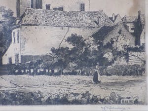 Hendrikus Roodenburg - Stadhuistoren Veere - Ets kopen? Bied vanaf 75!