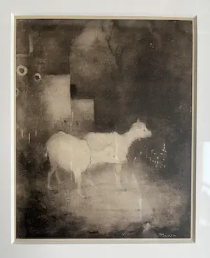 Jan Mankes - Originele Heliogravure 2 Geitjes in Bosch 1923 kopen? Bied vanaf 1!