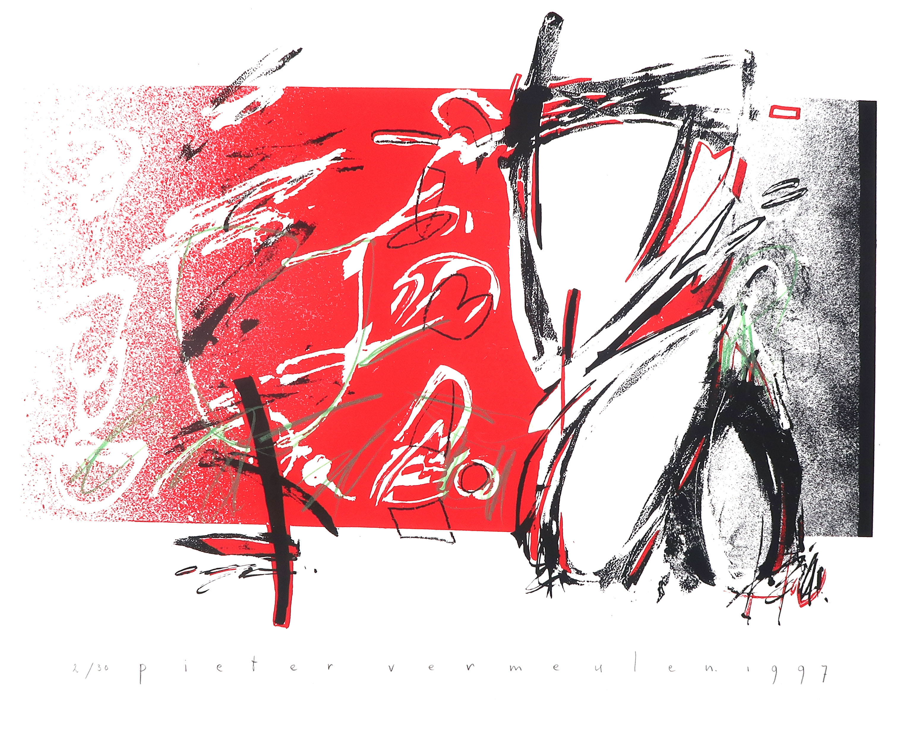 Pieter Vermeulen - Zeefdruk, Zonder titel kopen? Bied vanaf 1!