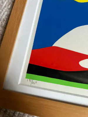 Jan Snoeck - Kleurrijke Abstracte Compositie – Handgesigneerd & Genummerd (191/650) kopen? Bied vanaf 60!