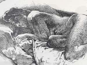 Raf Coorevits - Slapend naakt. verkocht voor € 45!