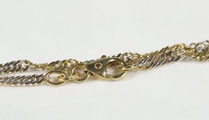 14K Goud - Bicolor Singapore-schakel collier kopen? Bied vanaf 170!