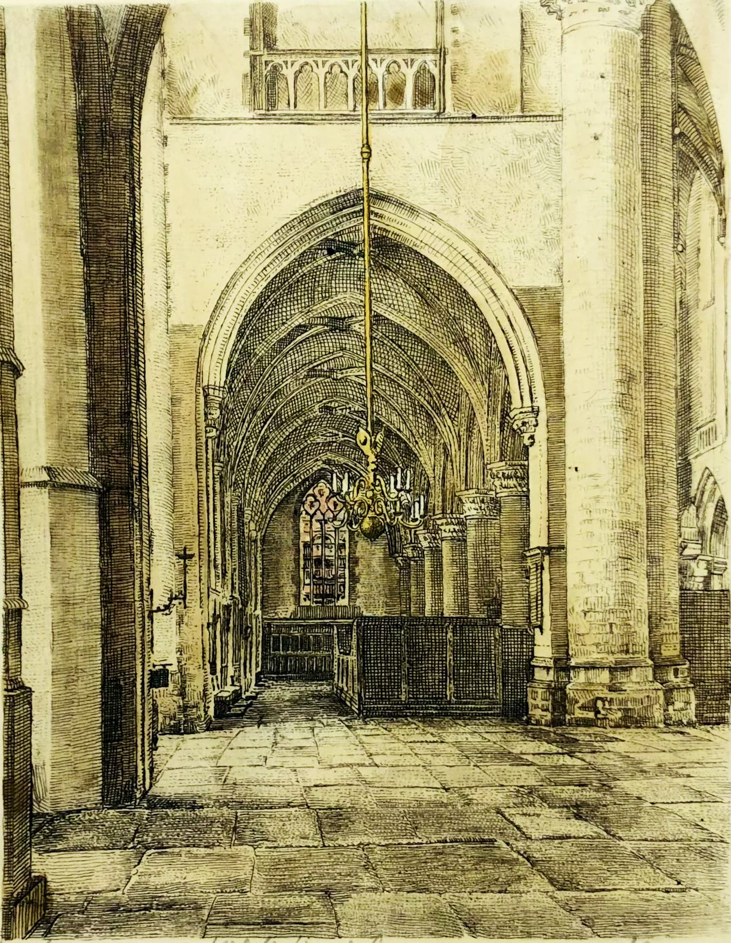 Hendrik Seegers - (Georg Keens) Interieur Gr kerk Haarlem verkocht voor € 35!