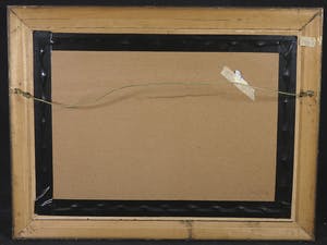 Niet of onleesbaar gesigneerd - Pasteltekening, Landschap met bomen, rots en water - Ingelijst kopen? Bied vanaf 1!