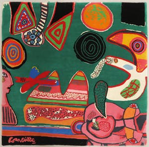 Corneille - Handgeknoopt tapijt van wol, Bain de soleil kopen? Bied vanaf 700!