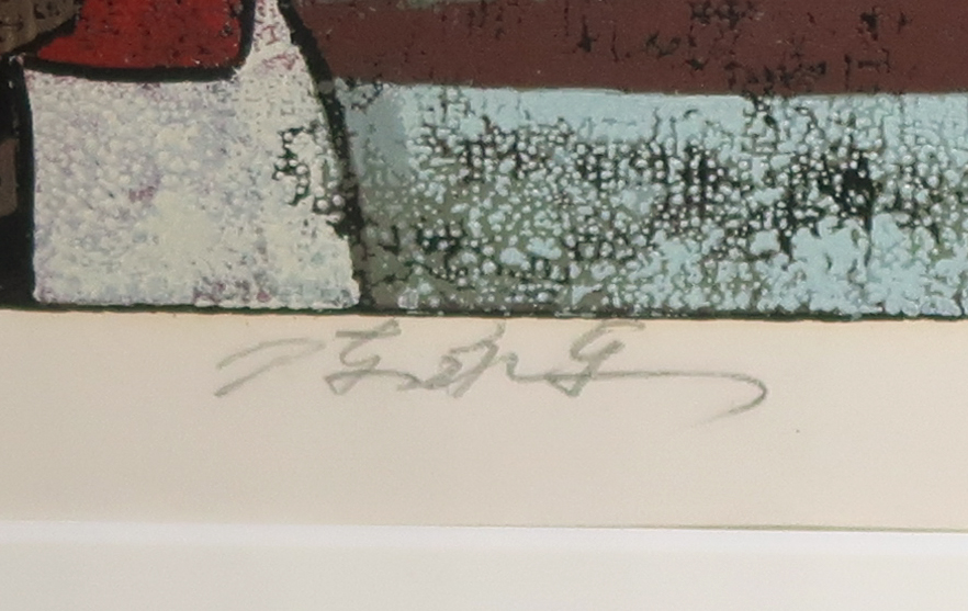 Hao Ping - Houtsnede, Chinese lady 2 - Ingelijst kopen? Bied vanaf 80!