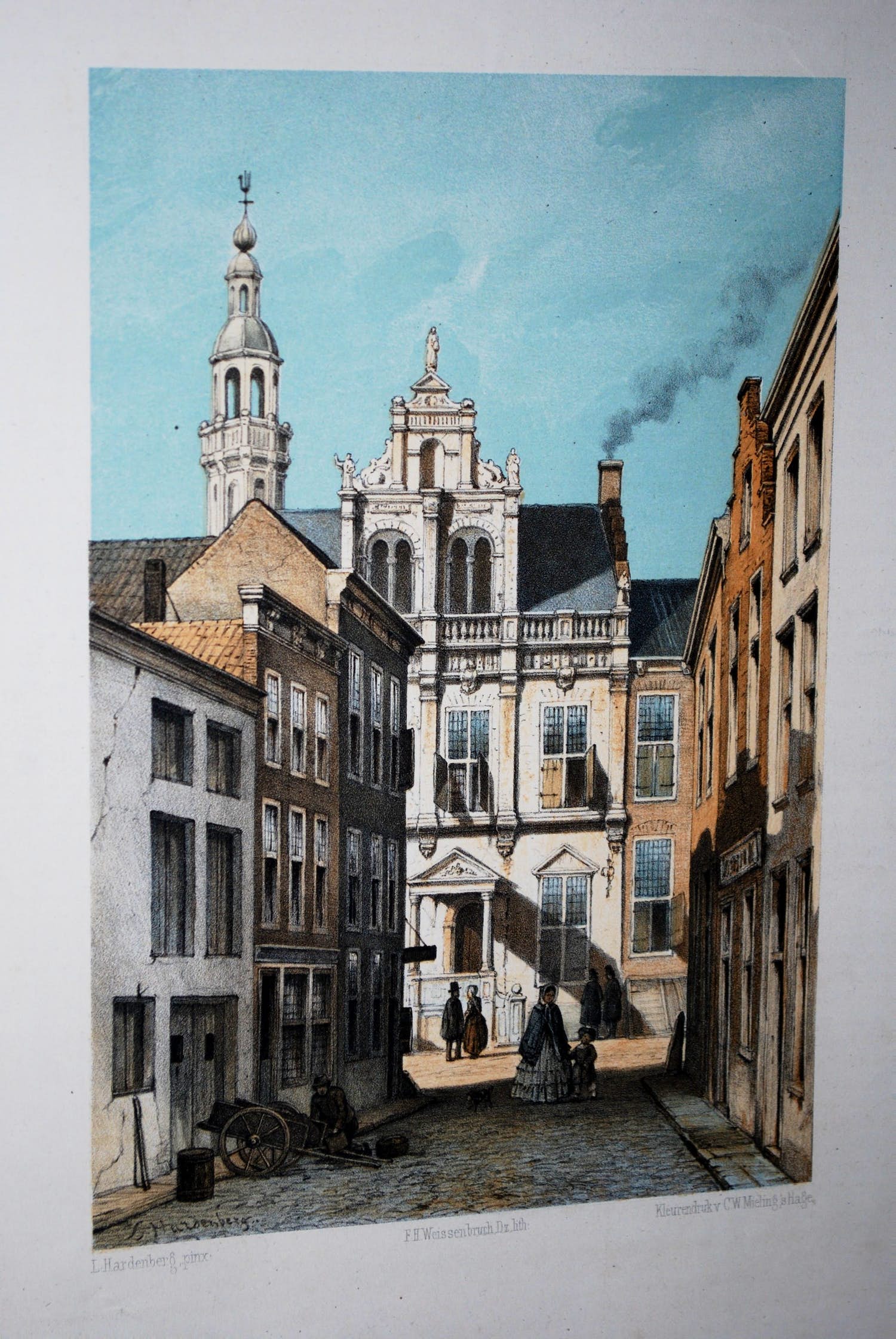 Frederik Hendrik Weissenbruch - Stadhuis Den Haag - kleurenlitho kopen? Bied vanaf 45!