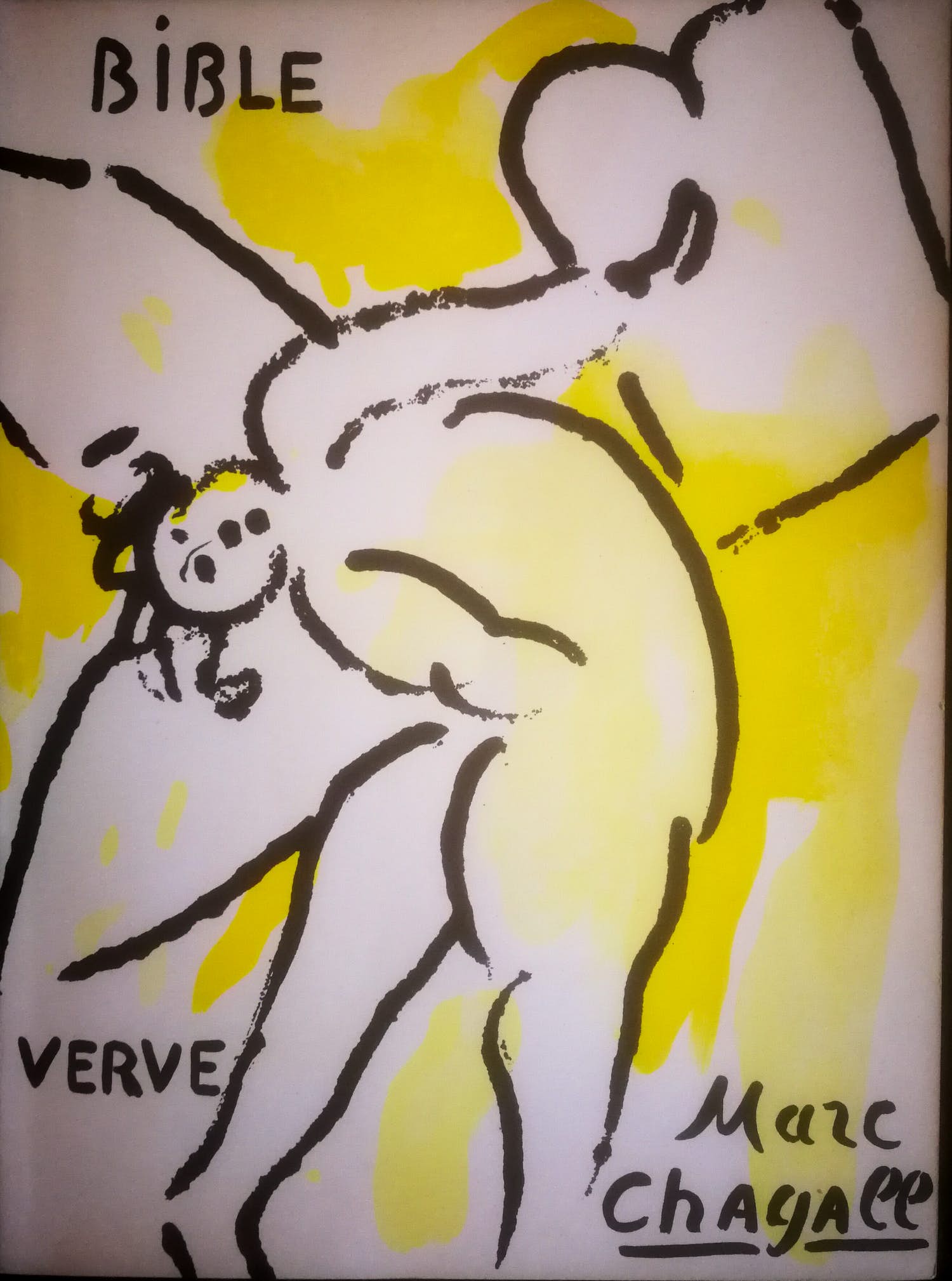 Marc Chagall - La Bible. Engel. Mourlot 1956. verkocht voor € 1!