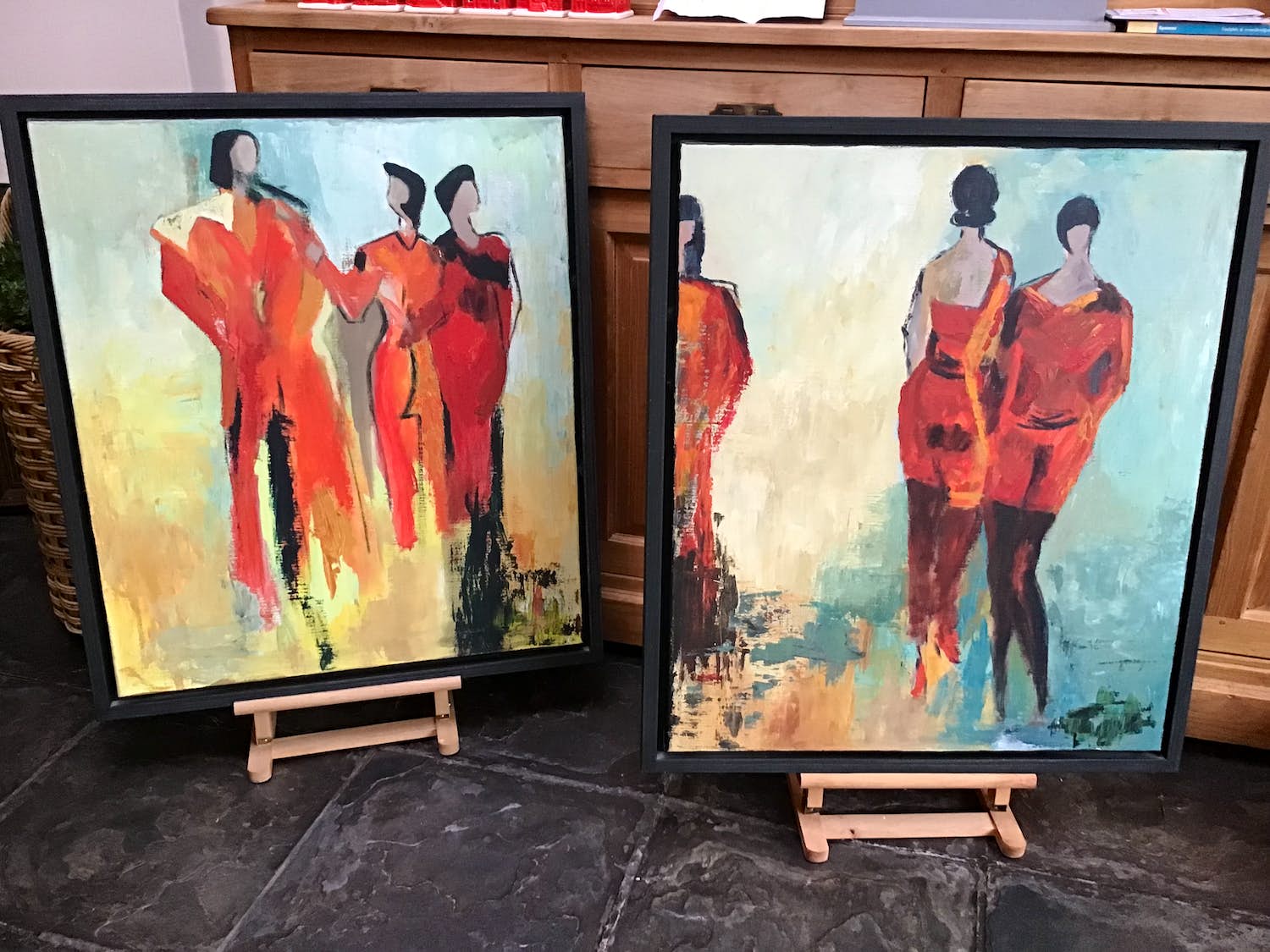Niet of onleesbaar gesigneerd - Poseren in rood. kopen? Bied vanaf 1!
