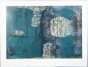 Alfred van Werven - Harsdruk, Abstract - Ingelijst verkauft für € 50!